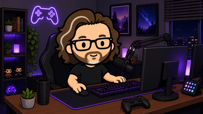 Cartoon avatar of JD at his gaming desk